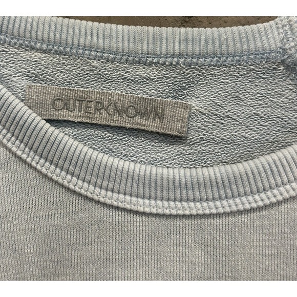 Outerknown Sur Crewneck Sweatshirt Hemp Organic Cotton Light Blue Medium - Picture 3 of 8